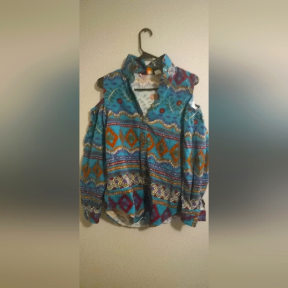 Women's vintage cold shoulder top
